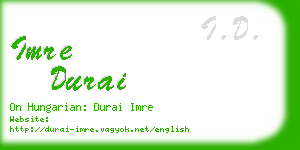 imre durai business card